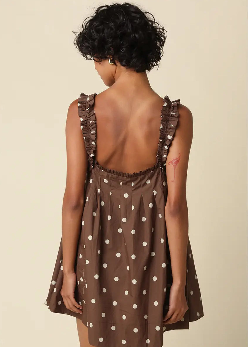 Camila Polka Dot Babydoll Mini Dress