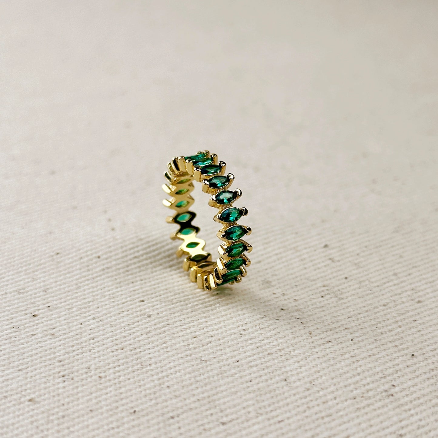 Emerald Marquise Eternity Band