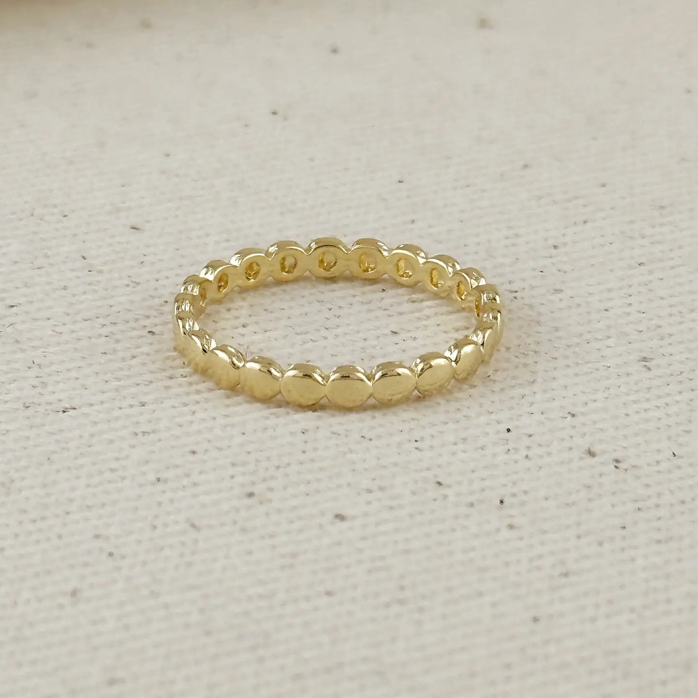 18k Gold Filled Beaded Band