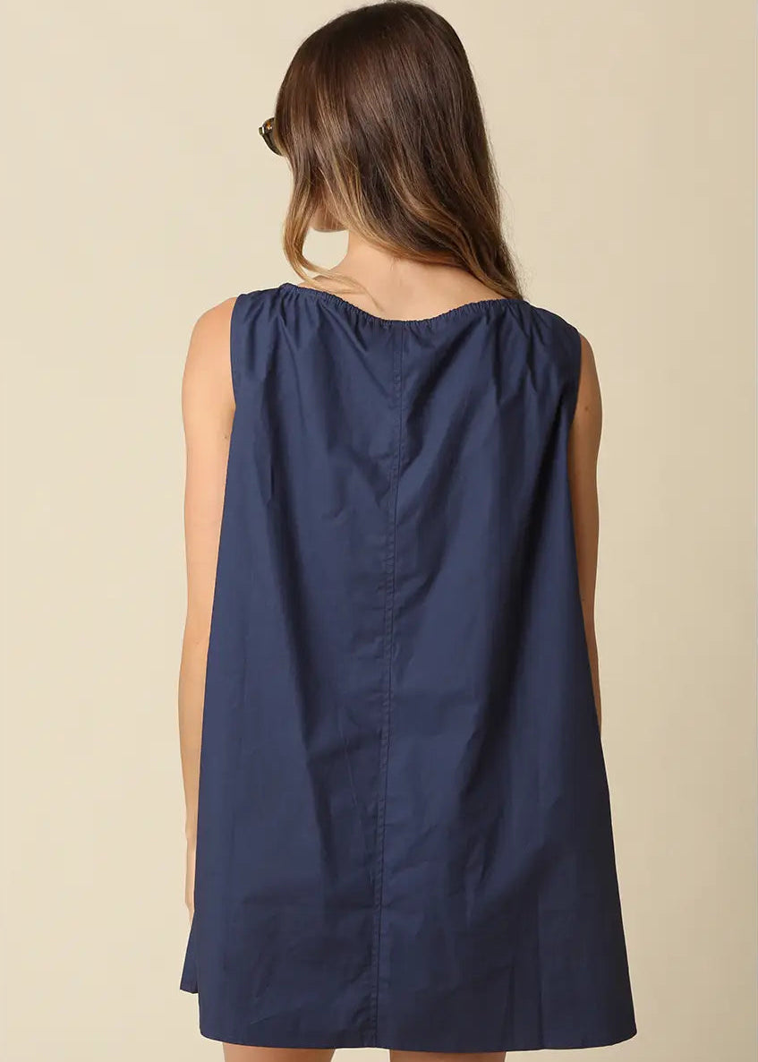 Elena Sleeveless Cotton Mini Dress