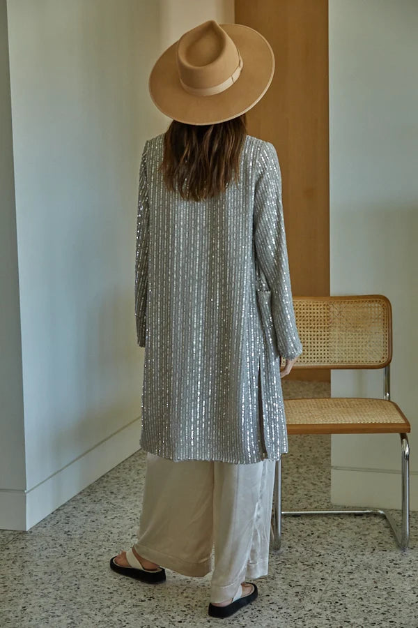 Sequin Maxi Cardigan
