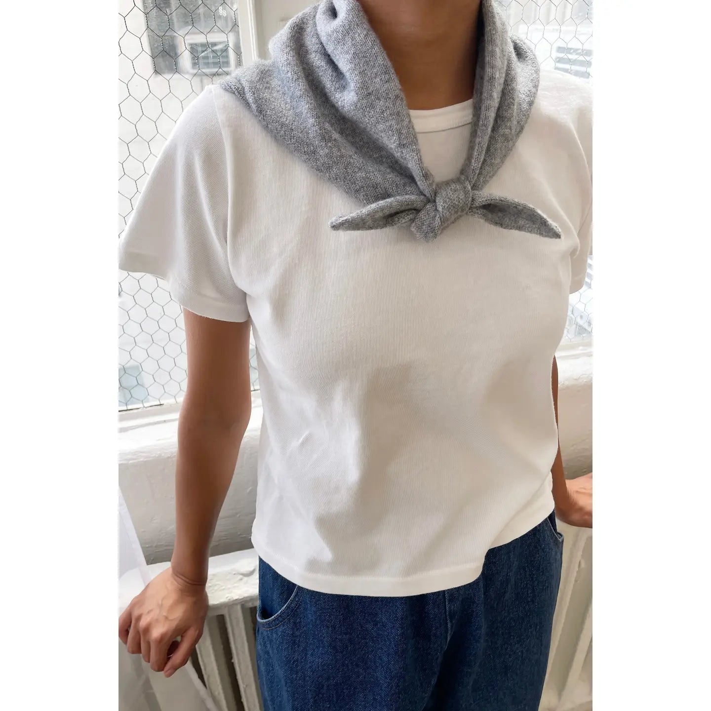 Cashmere Bandana in Grey