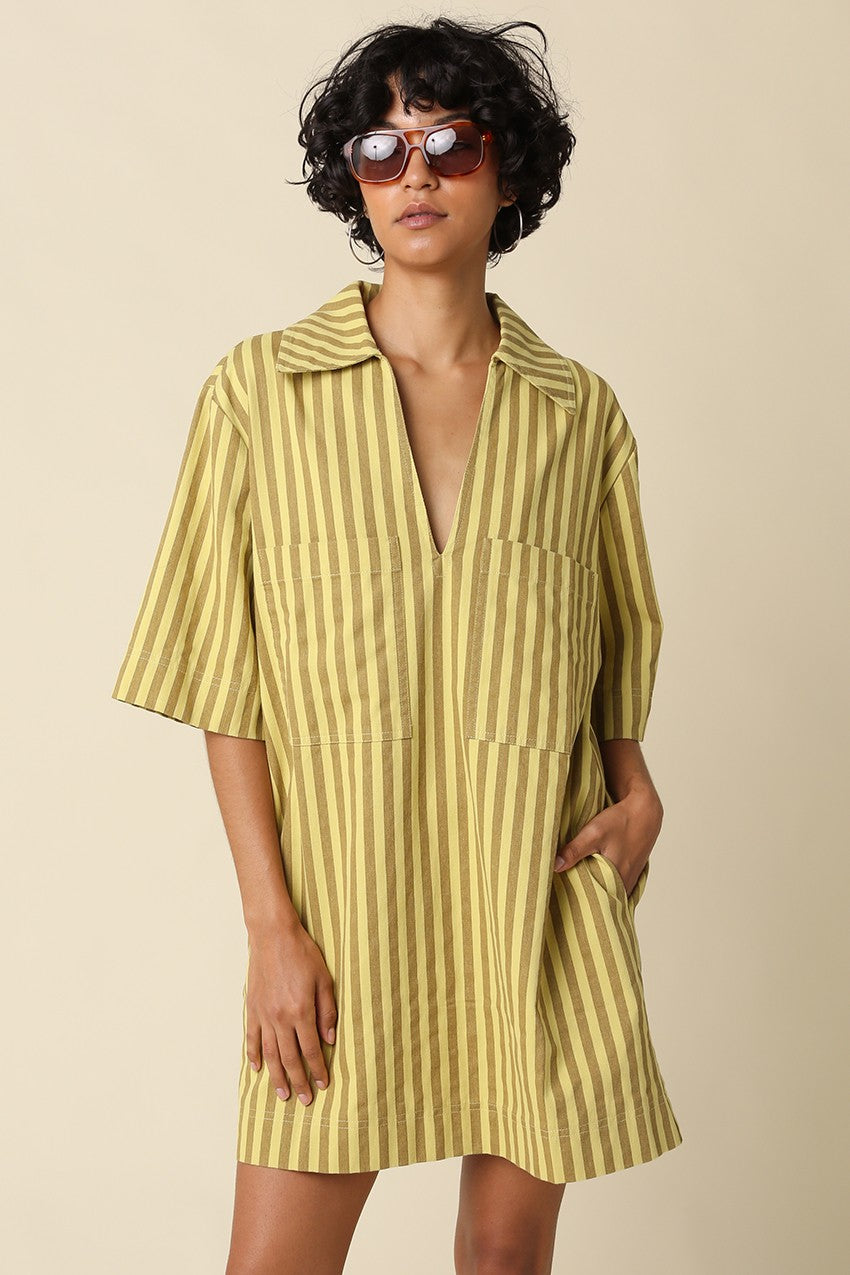 Chloe Stripe Shirt Dress