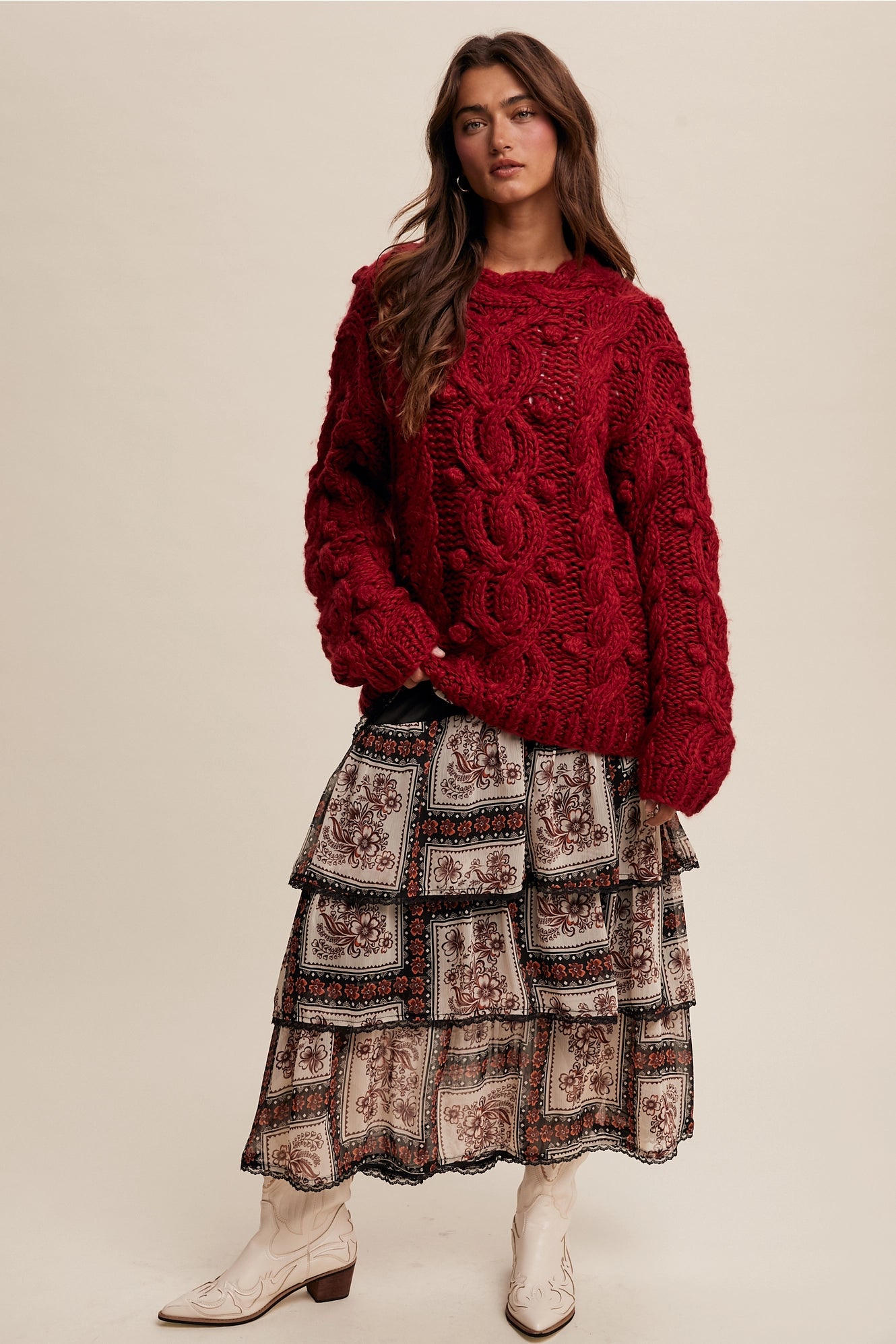 Chunky Cable Knit Sweater