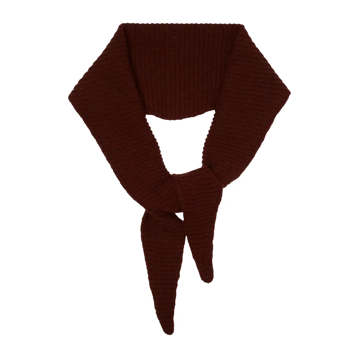 Cashmere Stripe Diamond Skinny Scarf - Brown