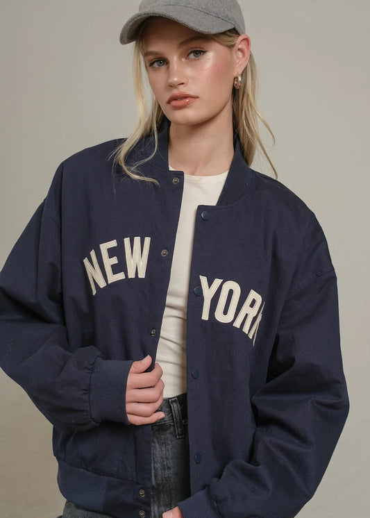 New York Patchwork Varsity Jacket