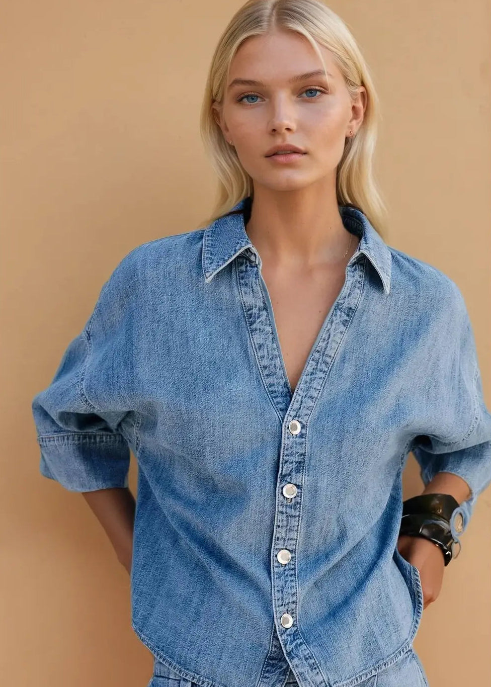 Oversized Denim Button Up