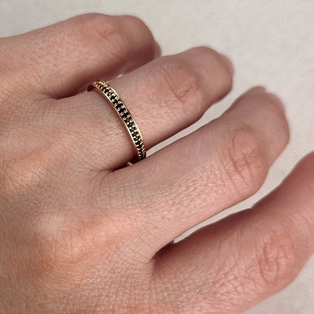 Eternity Band Ring in Black