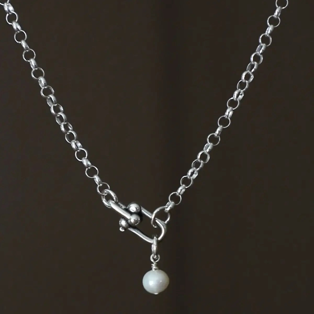 Sora Link Chain and Pearl - Silver