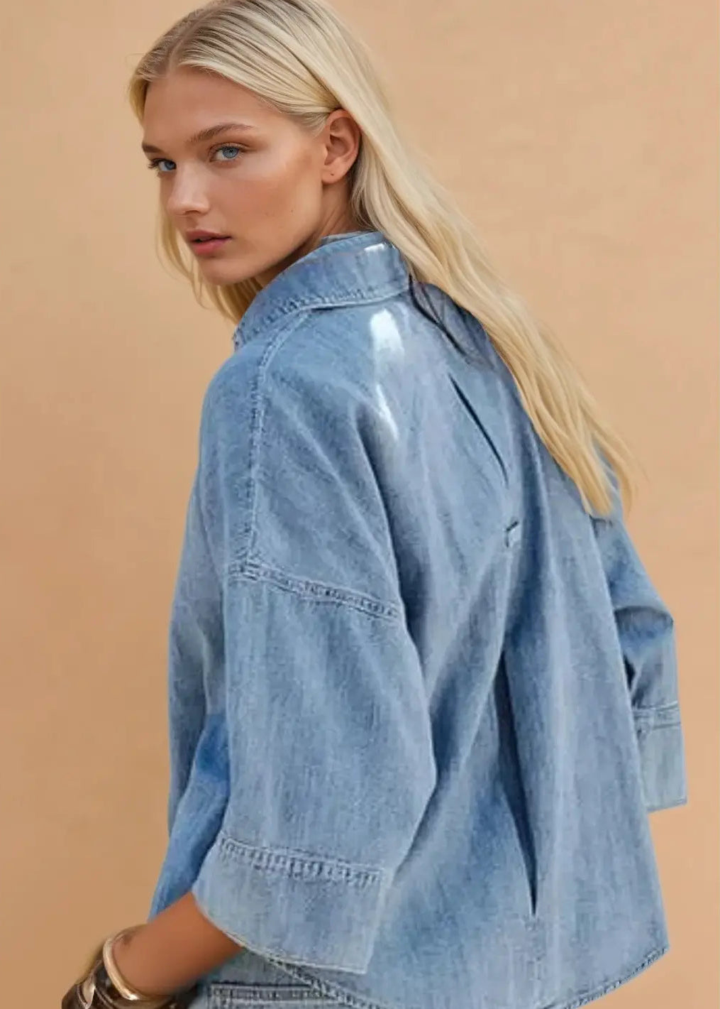 Oversized Denim Button Up