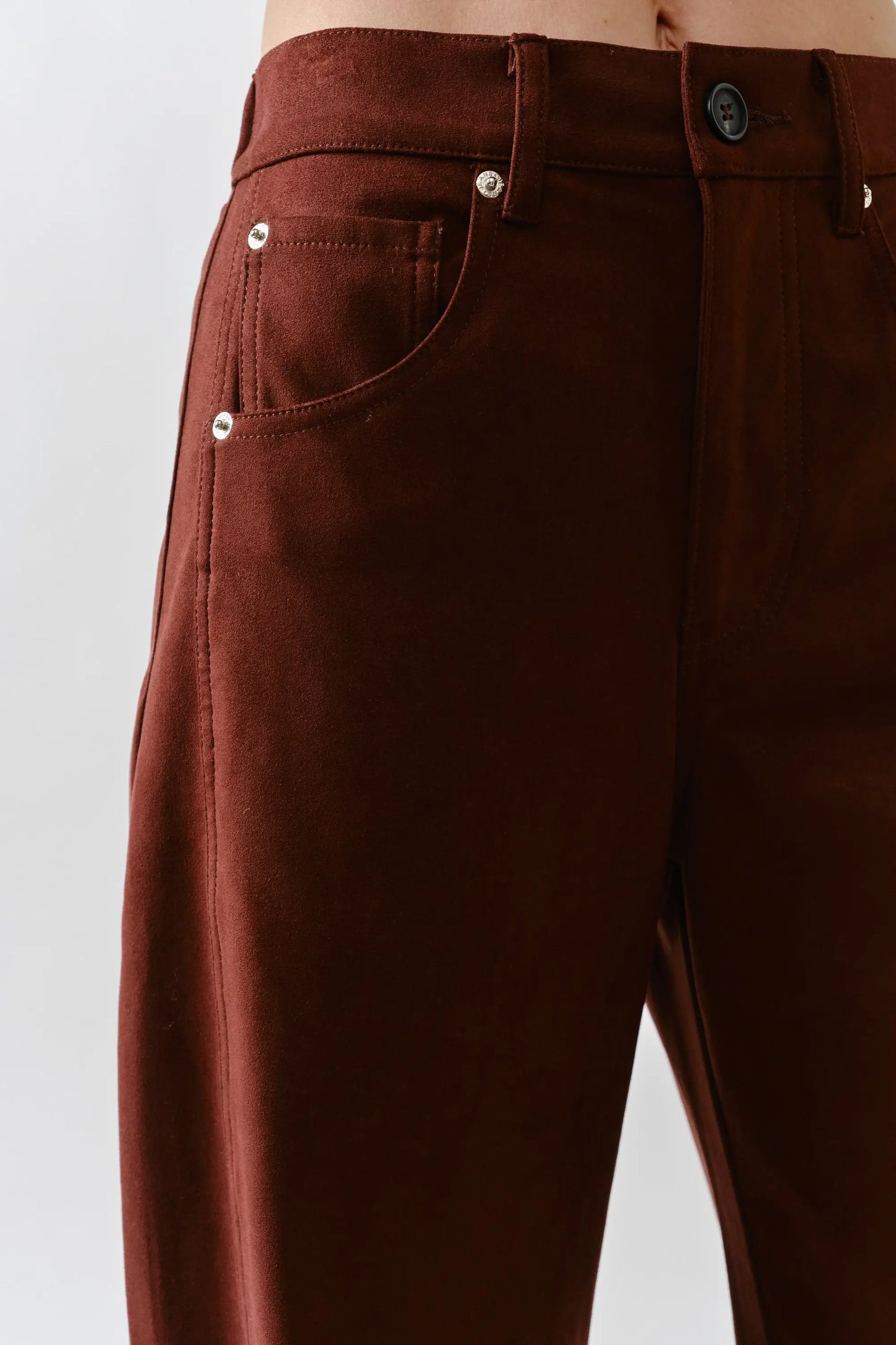 Slouchy Fit Suede Pants