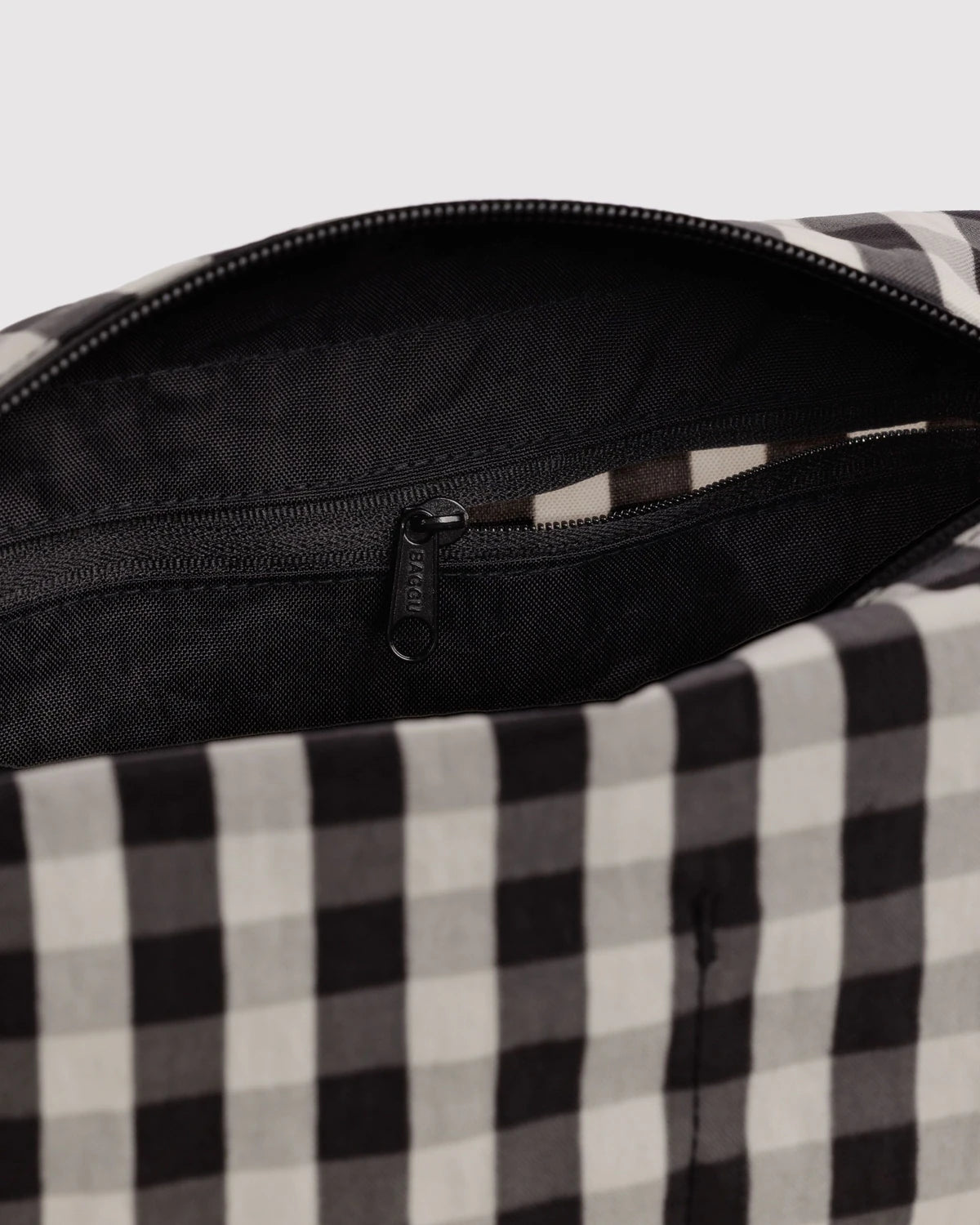 Dopp Kit - Black & Cream Gingham