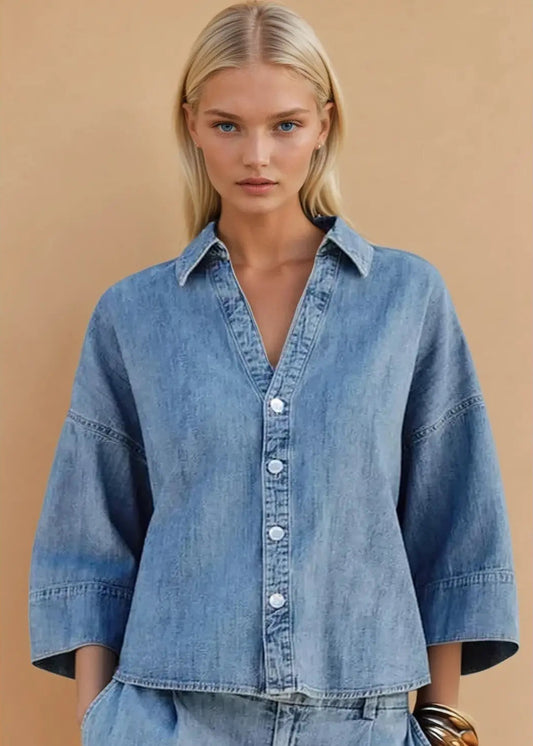 Oversized Denim Button Up