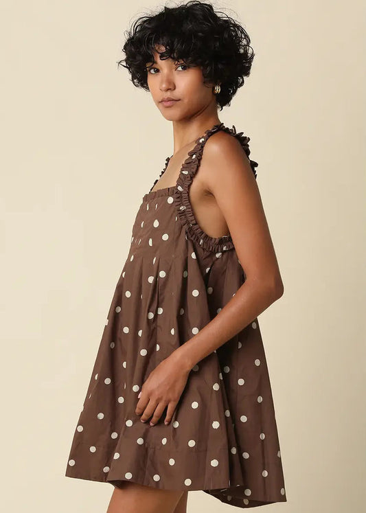 Camila Polka Dot Babydoll Mini Dress