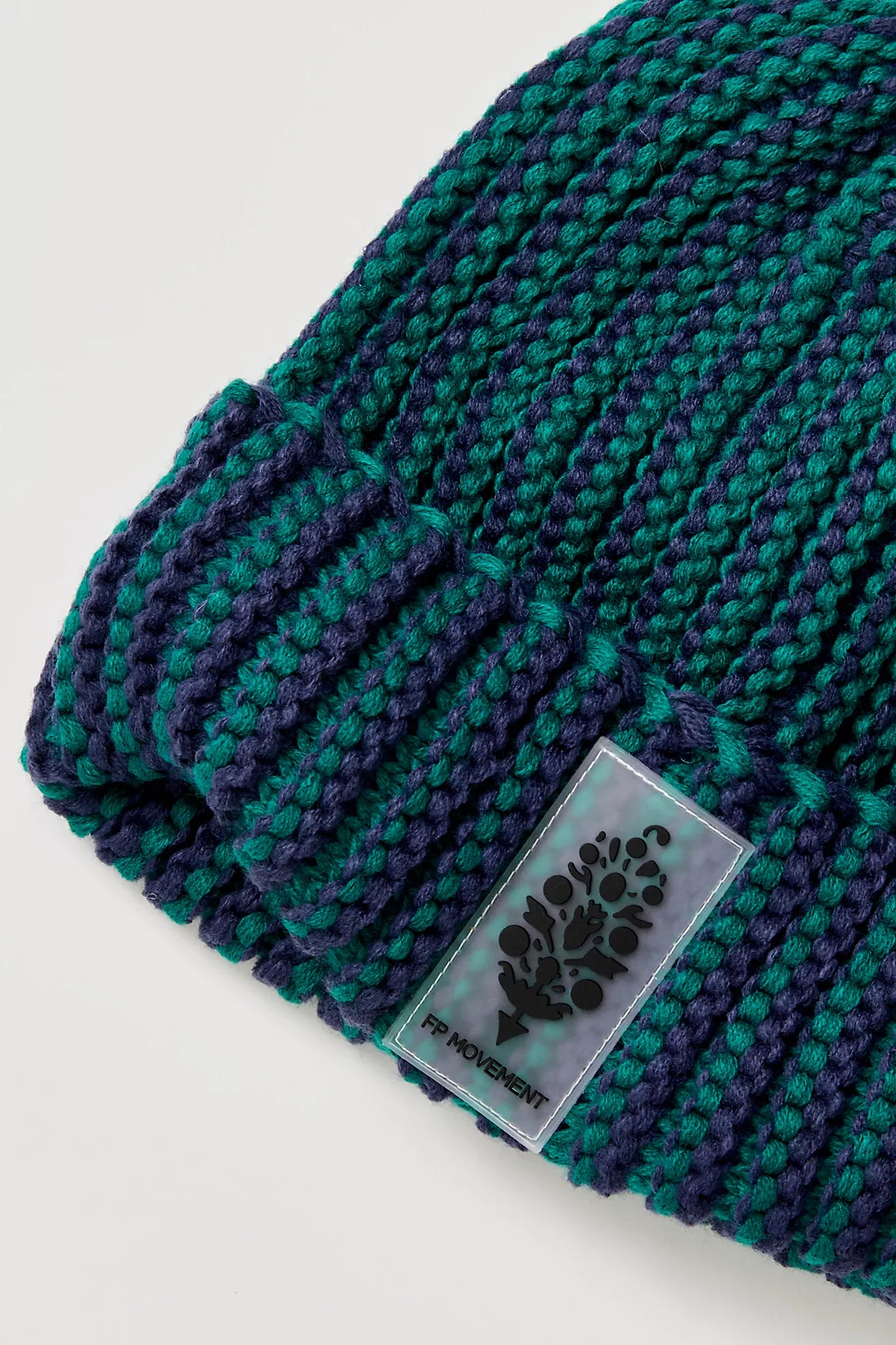 Apres Ski Knit Beanie - Green Frost/Navy