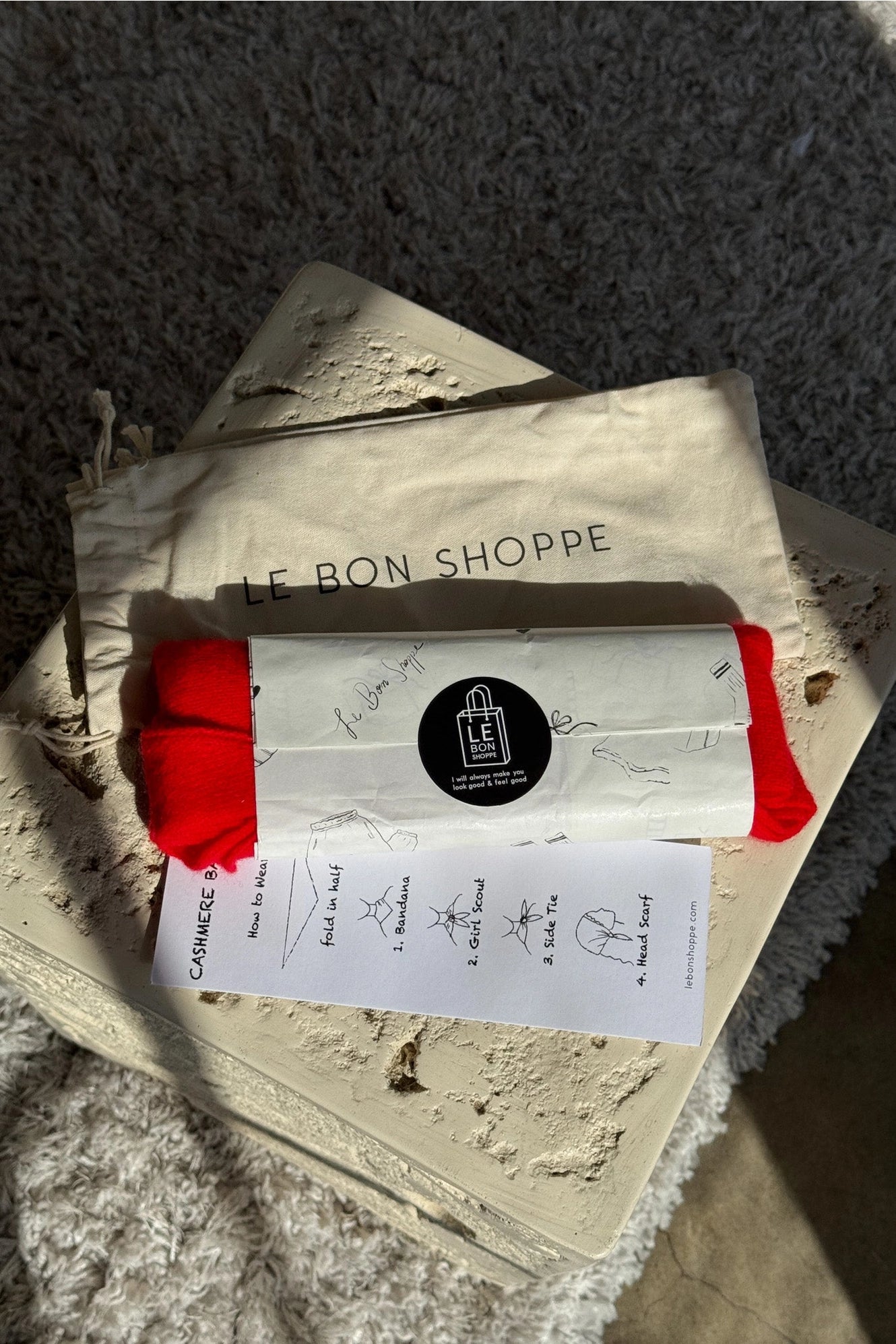 Cashmere Bandana in Red