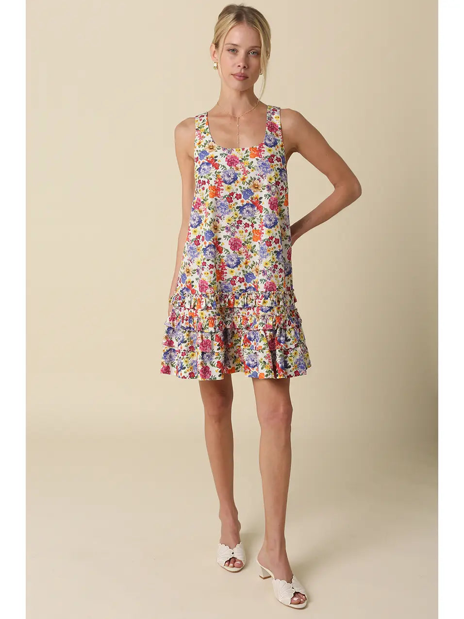 Saniya Floral Tiered Mini Dress