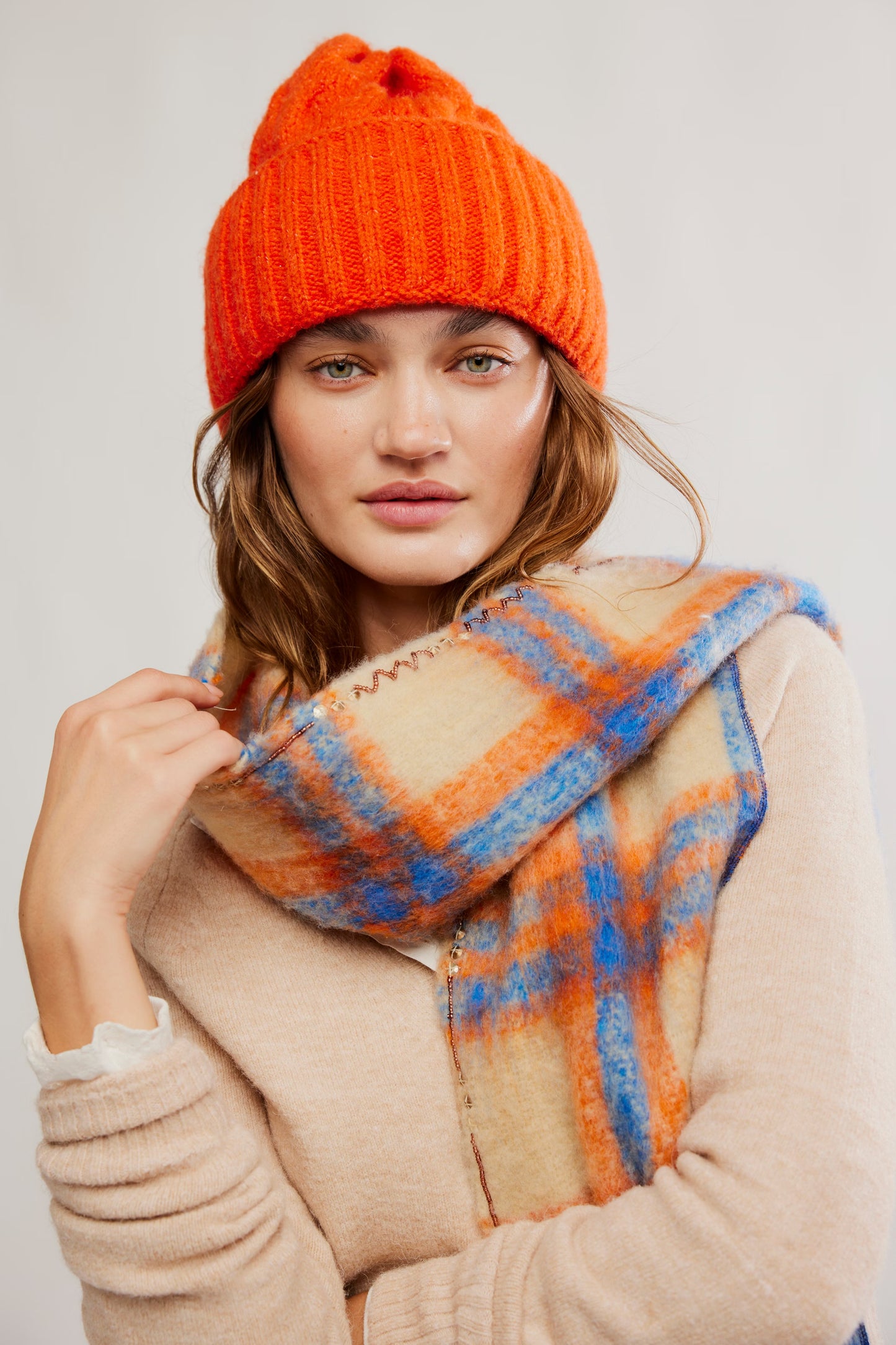Highland Plaid Skinny Scarf