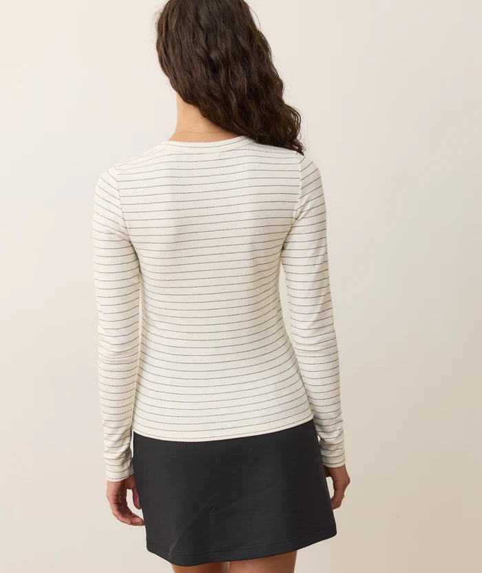 Lexi Sun-In Crew Longsleeve in Stripes