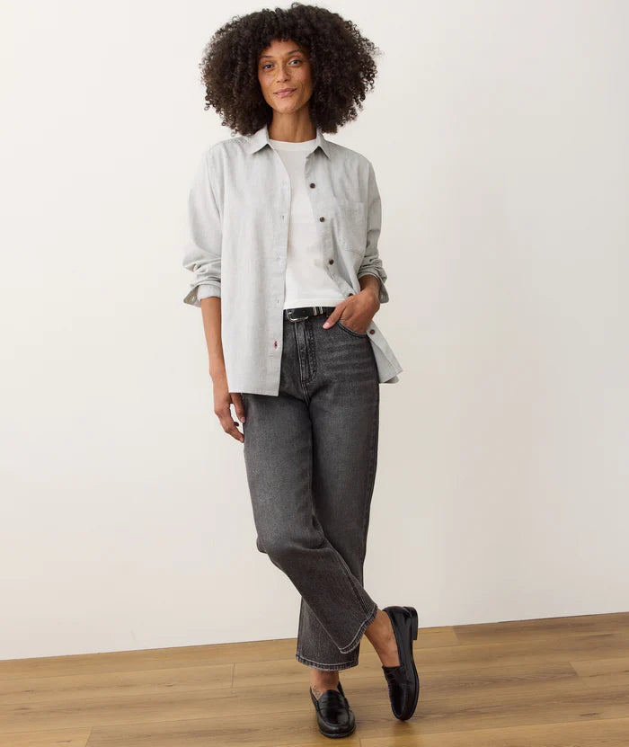 Charlie Denim Straight Pant in Washed Black