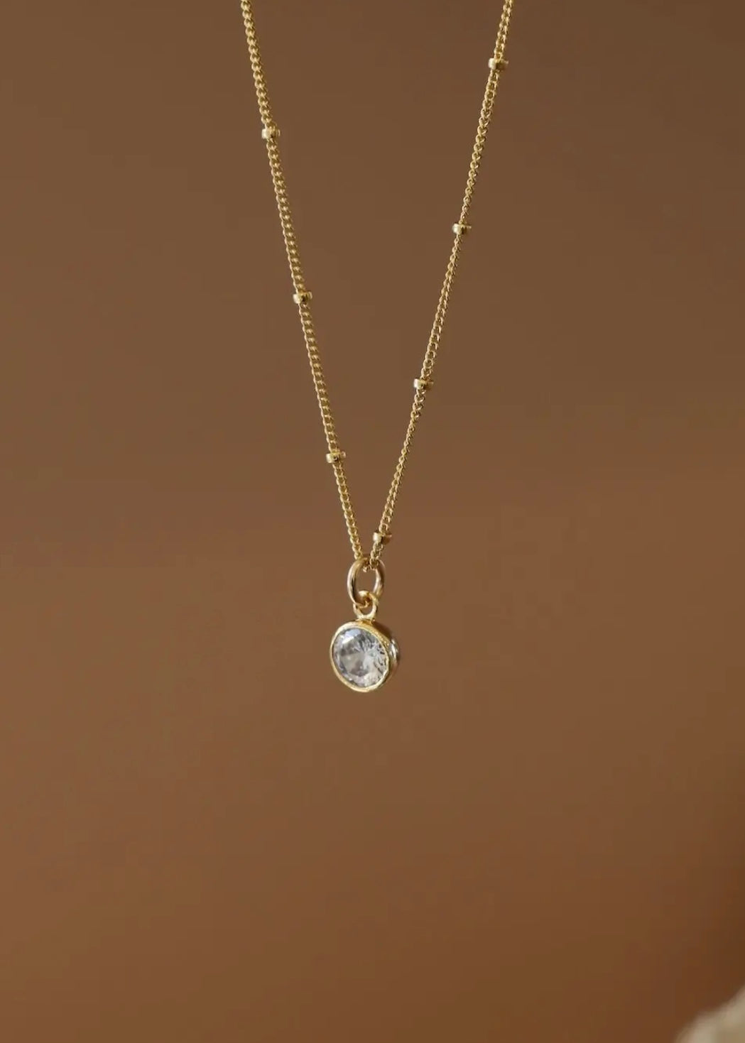 Penelope Round Bezel Necklace