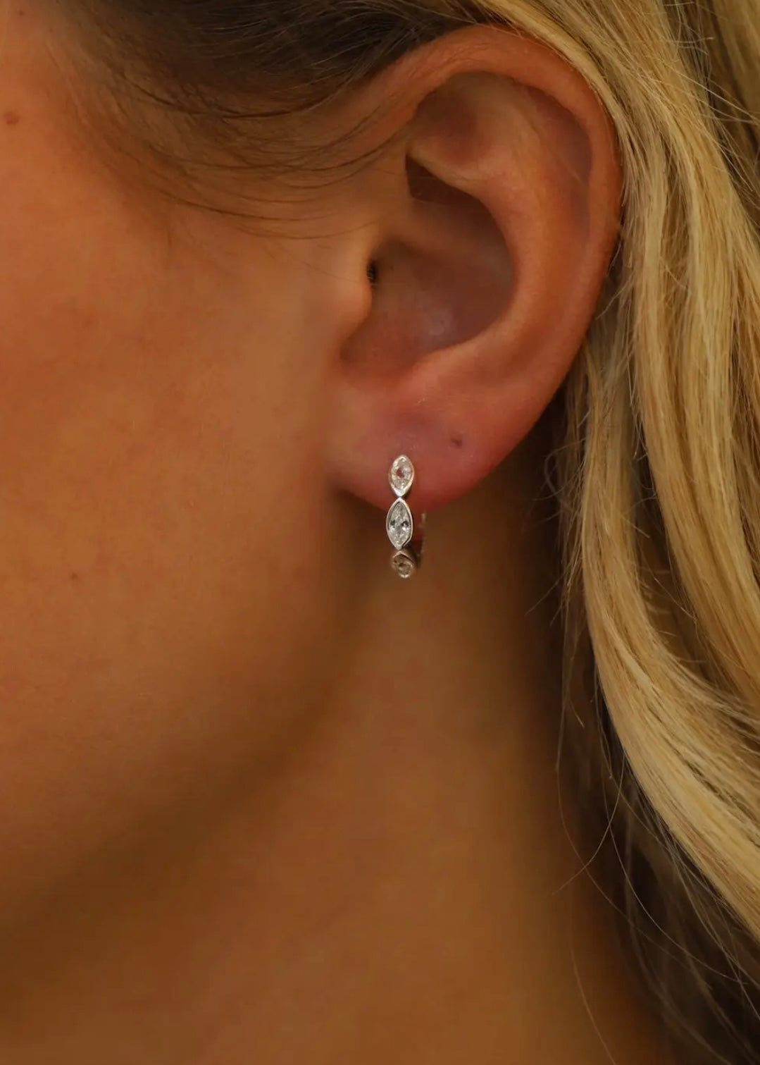 Lace & Textured Hoop Earrings - Silver