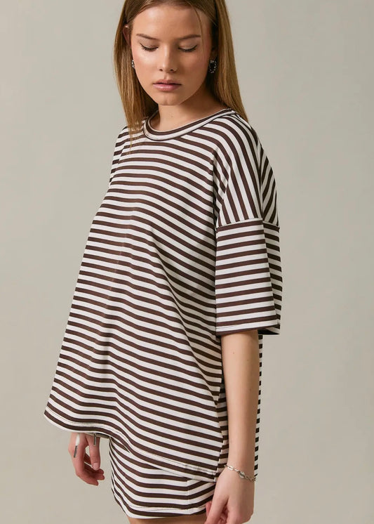 Round Neck Oversized Short Sleeve Tee