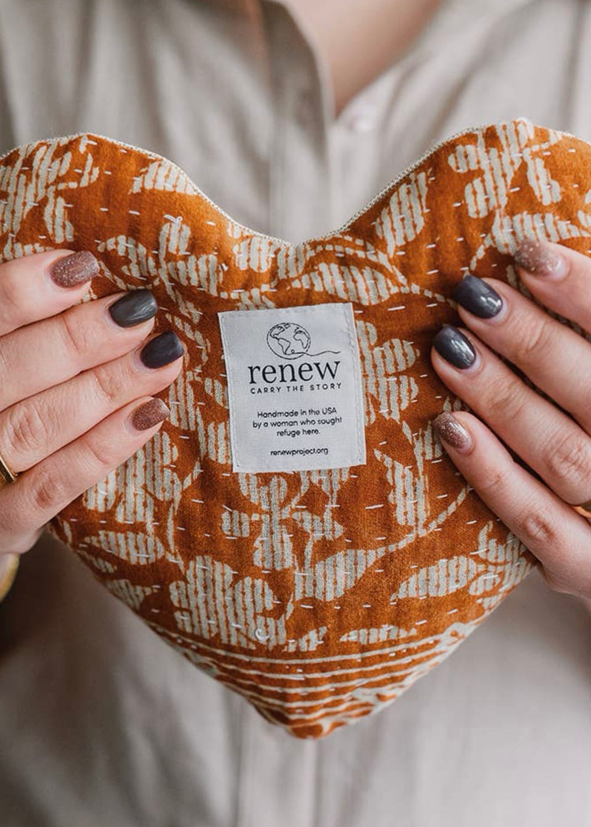 Upcycled Kantha Comfort Pillow