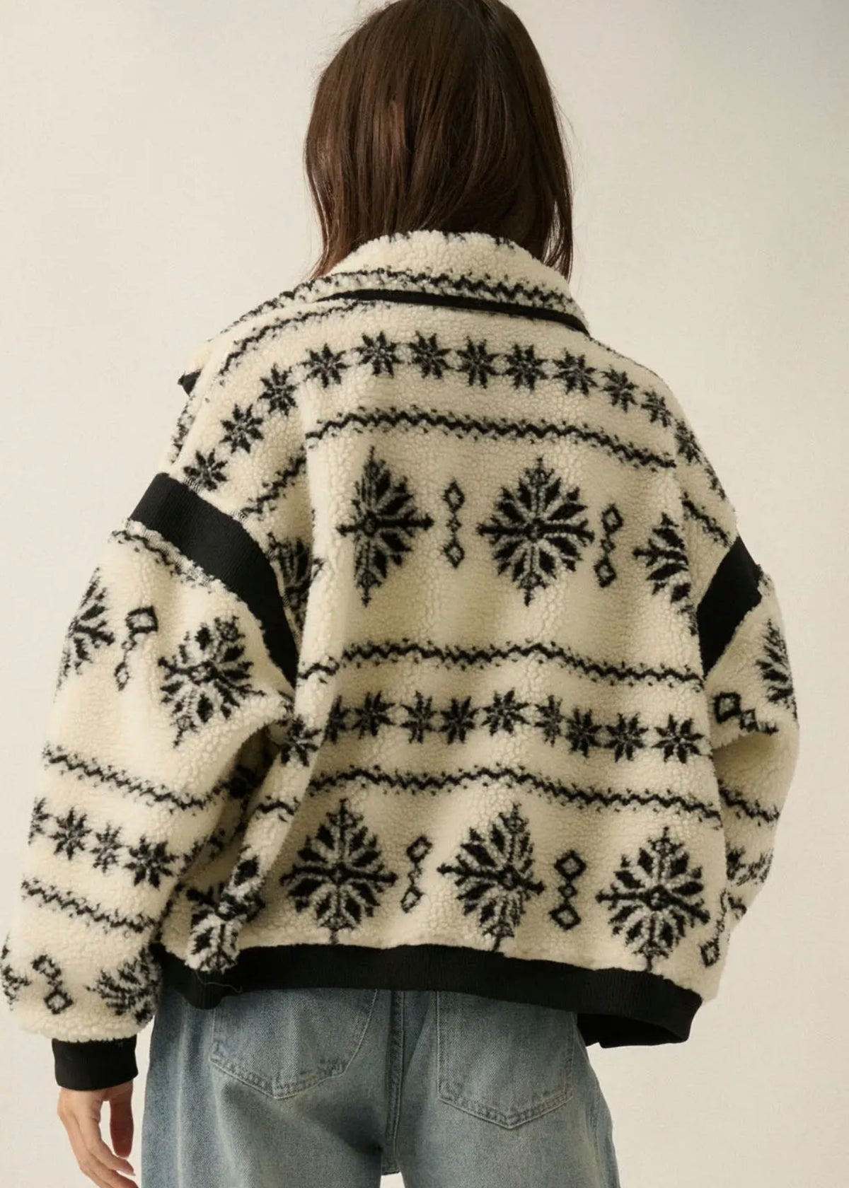 Faire Isle Sherpa Zip-Up Jacket