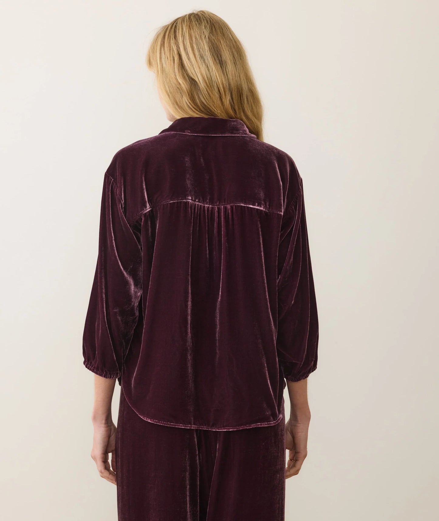 Bella Velvet Button Down
