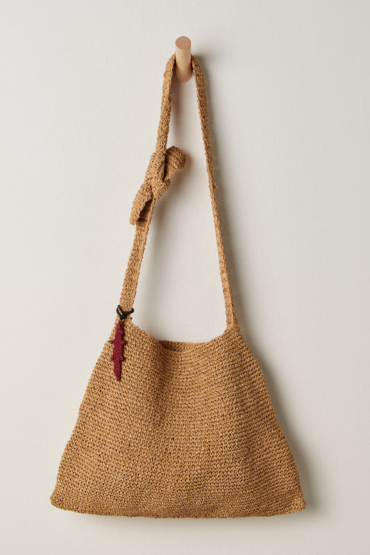 Coastal Crush Straw Tote in Natural