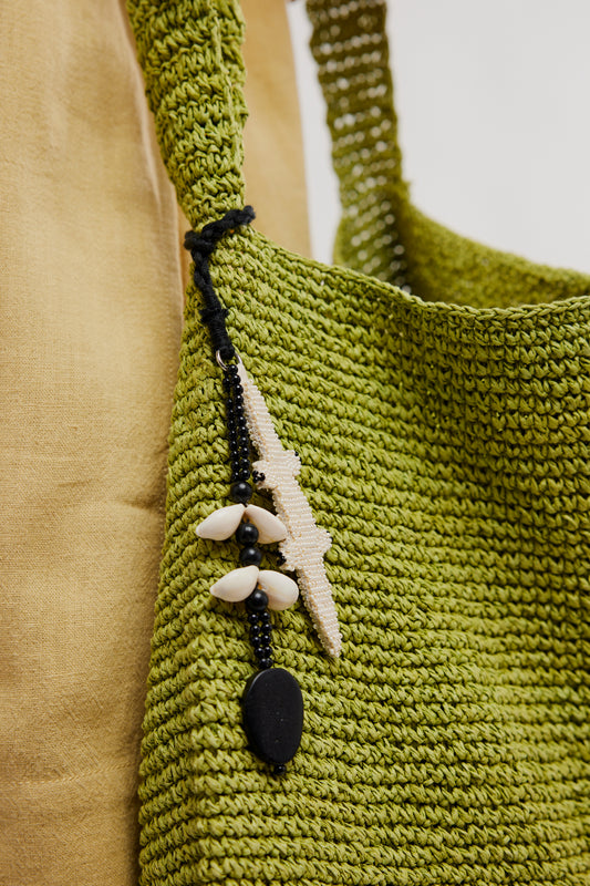 Coastal Crush Straw Tote - Matcha