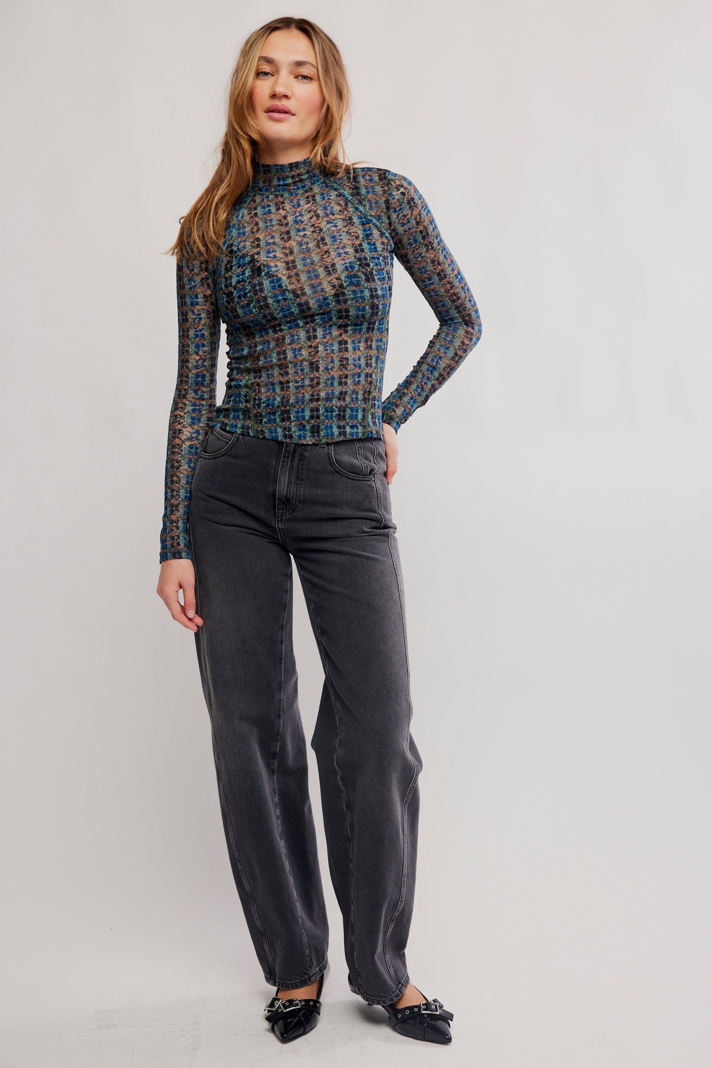 Lyric Sheer Lace Long Sleeve