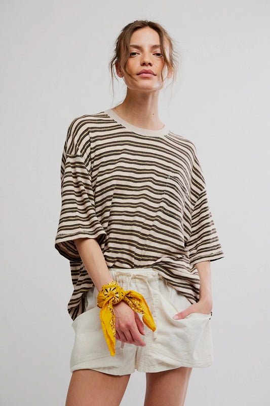 All Love Stripe Pocket Tee