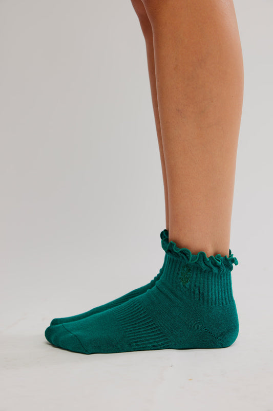 Movement Classic Ruffle Socks in Midnight Jade