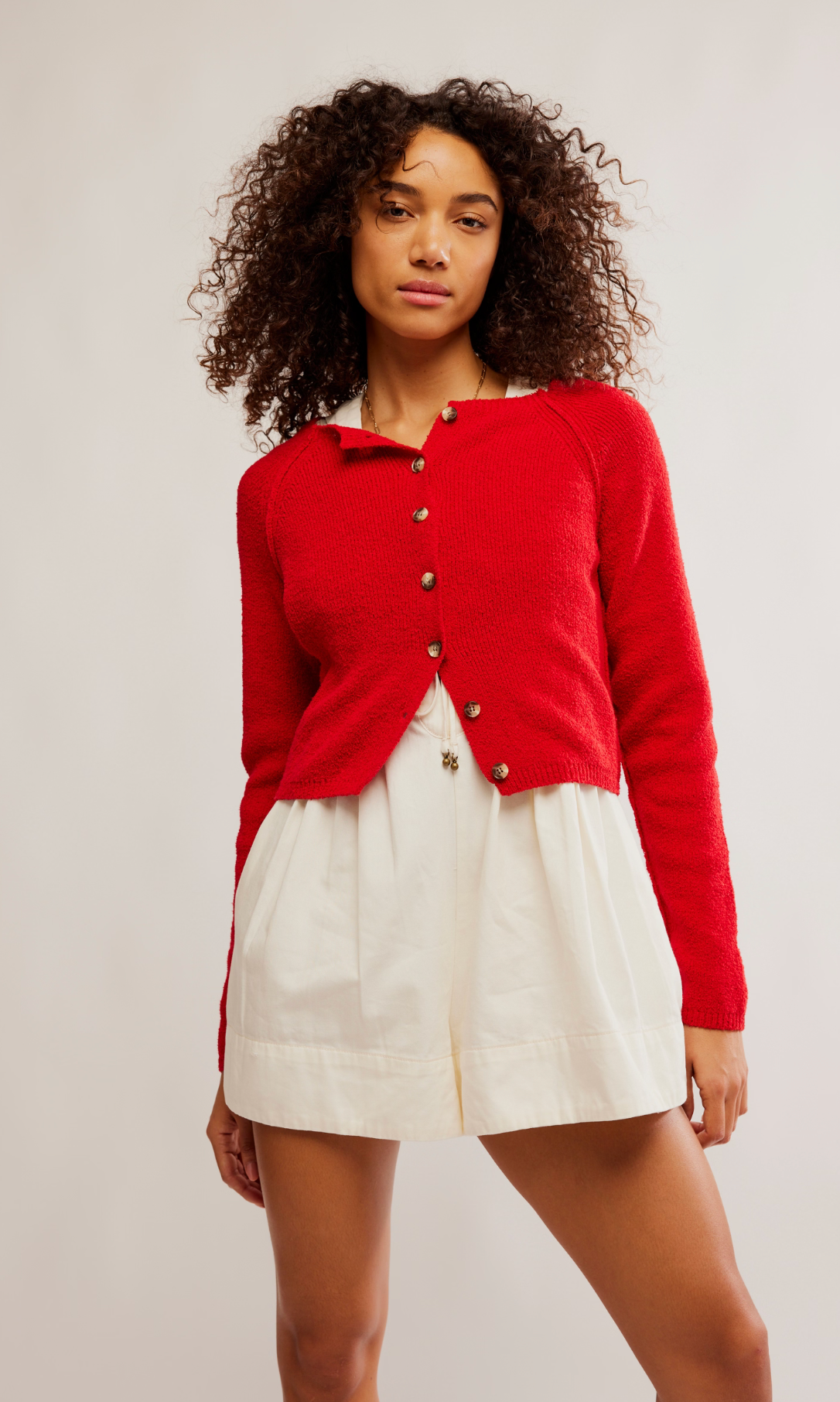 Sydney Shrunken Cardi - Atlas Red