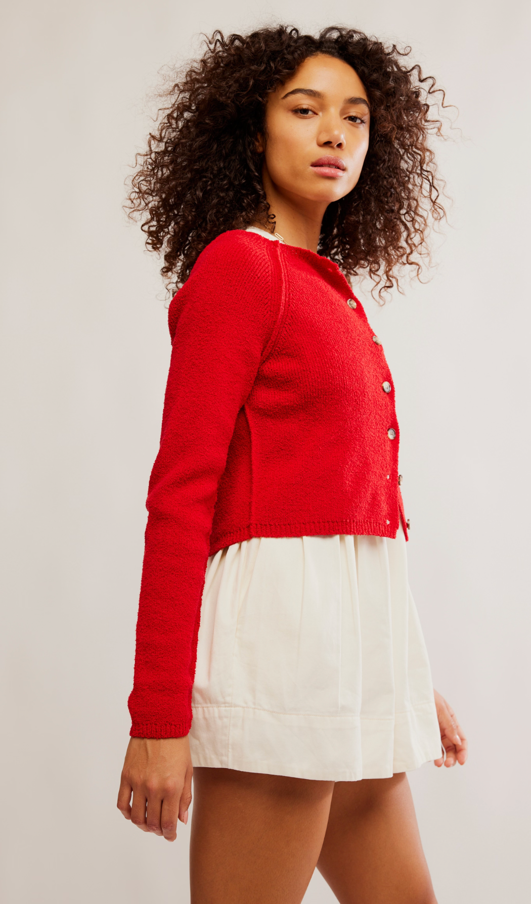 Sydney Shrunken Cardi - Atlas Red