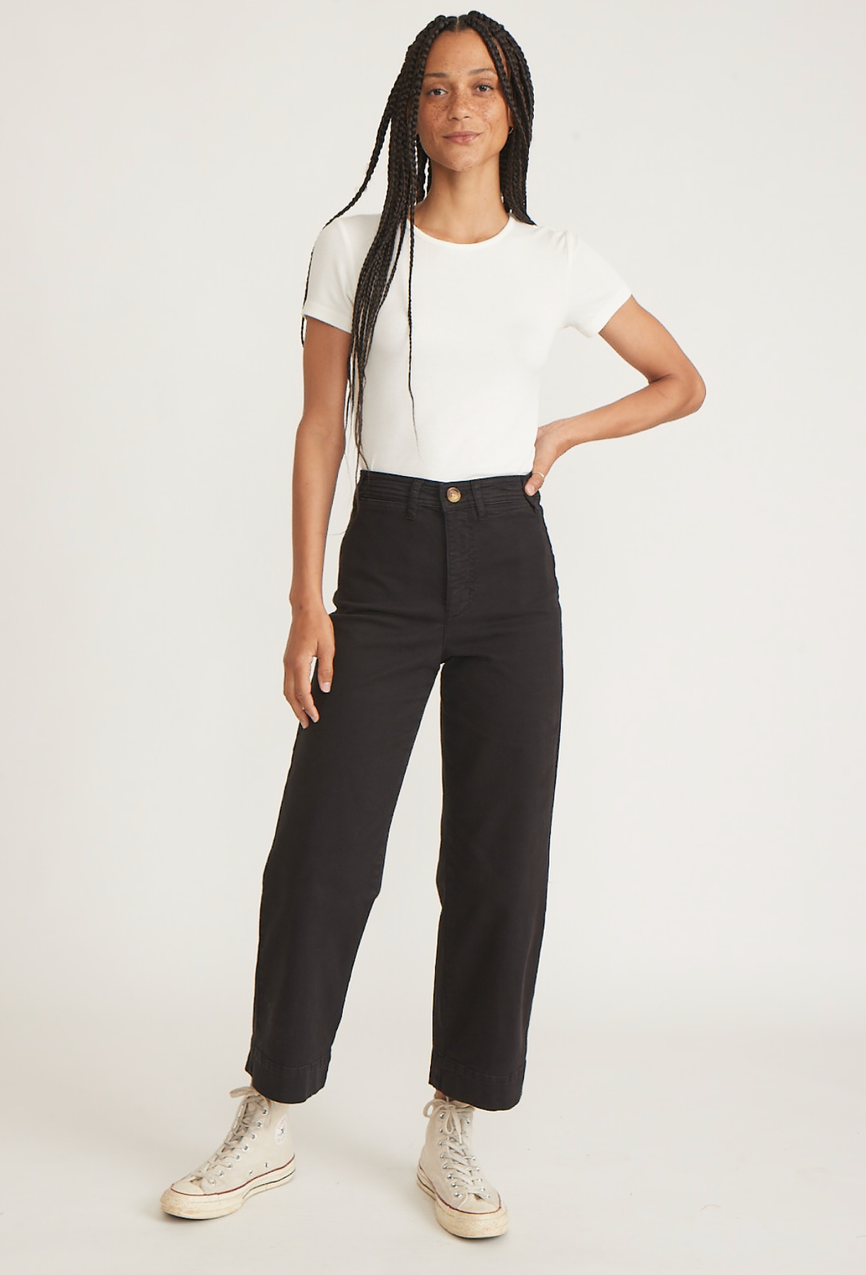 Bridget Crop Pant in Black