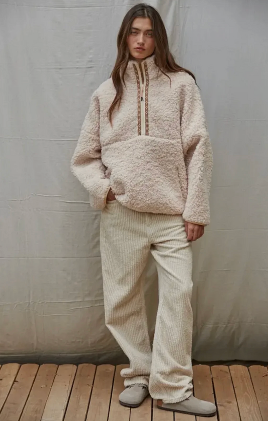 Half-Zip Sherpa Pullover