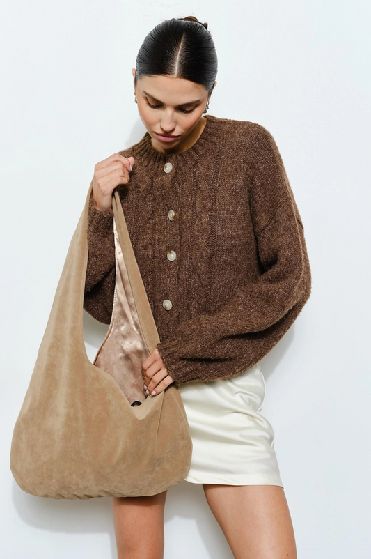 Stevie Suede Hobo Bag
