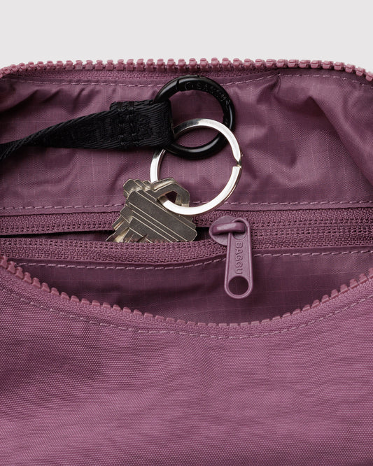 Small Nylon Crescent Bag - Wild Plum