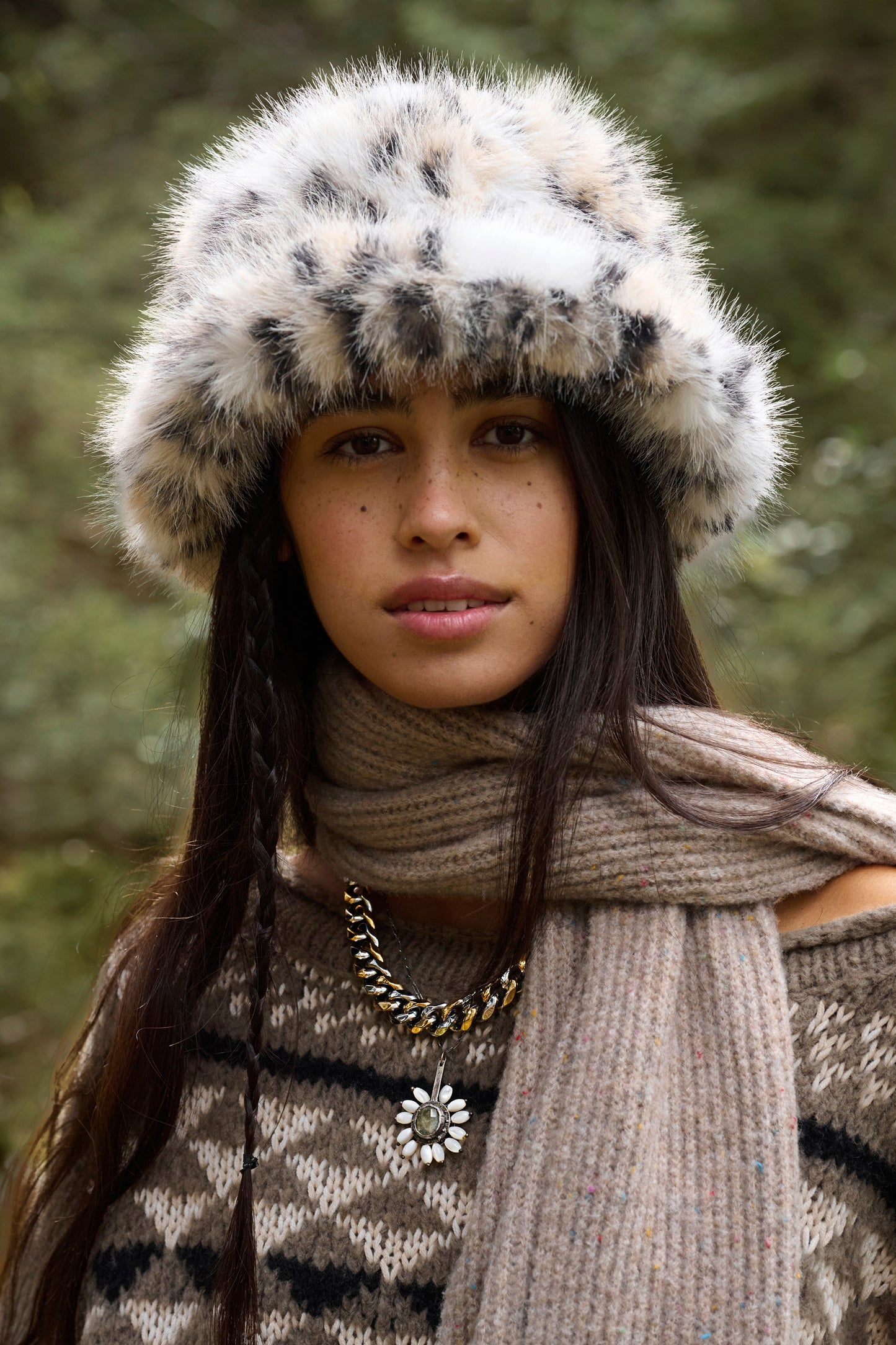 Ice Queen Bucket Hat in Leopard