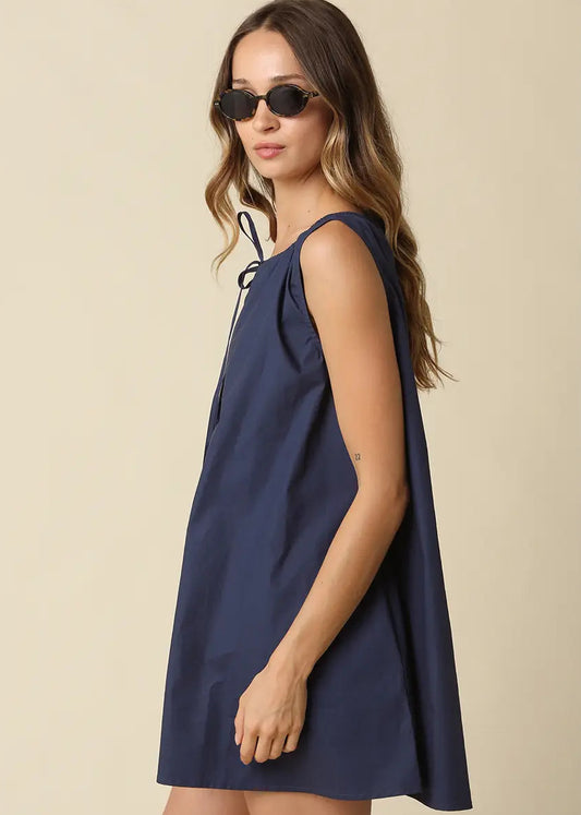Elena Sleeveless Cotton Mini Dress
