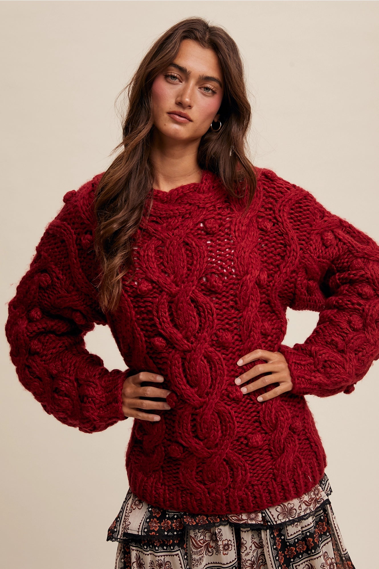 Chunky Cable Knit Sweater