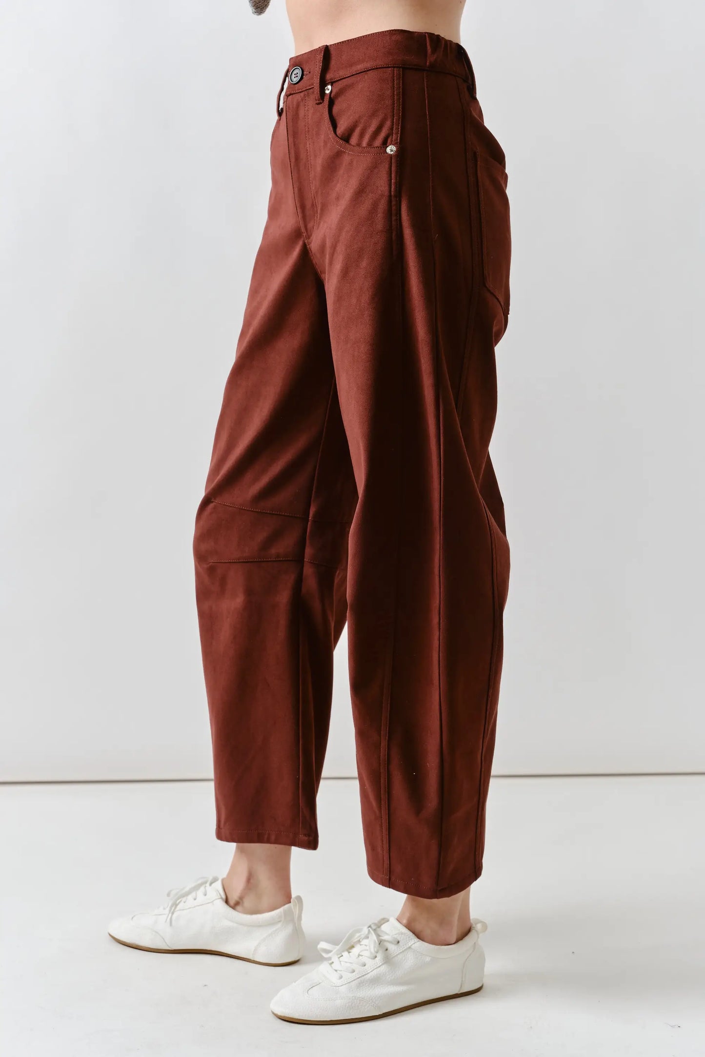 Slouchy Fit Suede Pants
