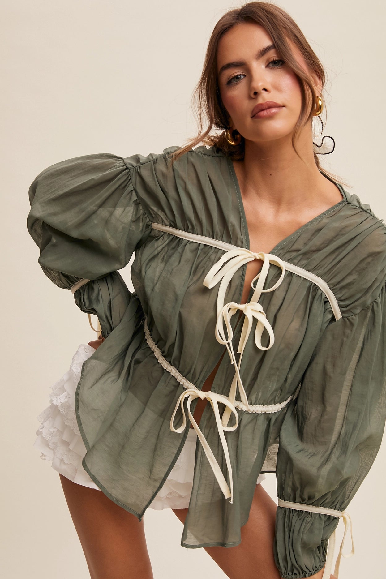 Ribbon Tie Blouse