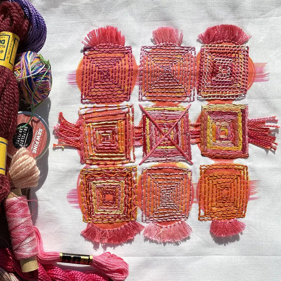 Log Cabin Embroidery Sampler