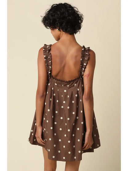 Camila Polka Dot Babydoll Mini Dress