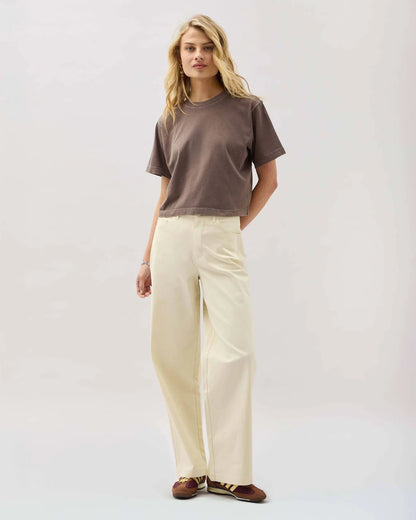 The Relaxed Crop Tee in Mole