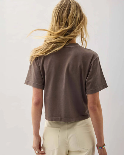 The Relaxed Crop Tee in Mole